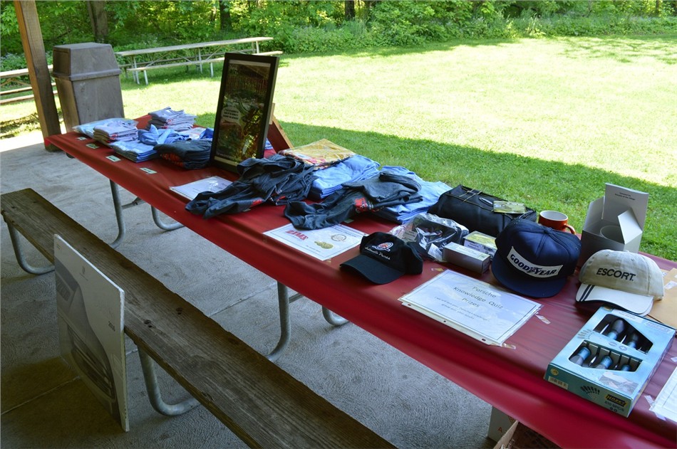 40th Anniversary Weekend - The Porsche Quiz prize table 